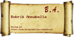 Bobrik Annabella névjegykártya